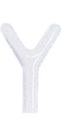 Plastic retention, y-shaped, white