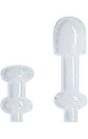 Plastic retention, nail, white