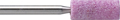 Grinding point, pink, medium hardness, coarse grain size, form: cylindrical