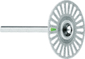 Highflex Diamantscheibe, Form: sehr dünne Scheibe, perforiert, Umfang, vorne und hinten schneidend