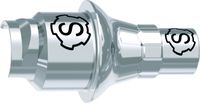 tioLogic® TWINFIT CAD/CAM titanium base S, conical, GH 1.5 mm, angulated screw aperture, incl. AnoTite screw