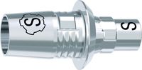 tioLogic® TWINFIT CAD/CAM titanium base S, CEREC, Sirona, platform, GH 0.5 mm, incl. AnoTite screw