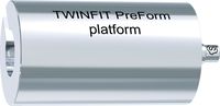 tioLogic® TWINFIT CAD/CAM titanium block S, PreForm, platform, incl. AnoTite screw