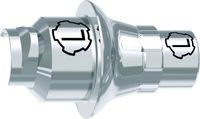 tioLogic® TWINFIT CAD/CAM Titanbasis L, conical, GH 1.5 mm, angulierter Schraubenkanal, inkl. AnoTite Schraube