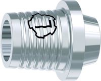 tioLogic® TWINFIT CAD/CAM Titanklebebasis L, platform, GH 0.7 mm, inkl. AnoTite Schraube