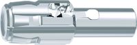 Adapter, ISO shank, hexagon/ratchet, L 20.0 mm