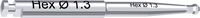 Hex ball point key, for angulated screw aperture, ISO shank, 1.3, L 26.0 mm