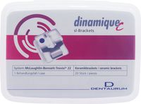 1 Fall dinamique® c selbstligierende Keramikbrackets mit Häkchen auf 3ern, 4ern, 5ern, McLaughlin-Bennett-Trevisi** 22