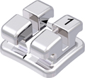 discovery®, metal bracket, tooth 21, 0° torque, 0° angulation, Standard Edgewise 18