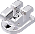 discovery®, metal bracket, tooth 32, 0° torque, 0° angulation, Standard Edgewise 18