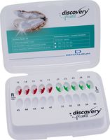 discovery® pearl, Keramikbrackets, Häkchen auf 3er, 4er und 5er, 1 Fall, Zahn 15-11 / 21-25, Roth 18