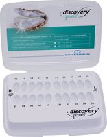 discovery® pearl, Keramikbrackets, Häkchen auf 3er, 4er und 5er, 1 Fall, Zahn 15-11 / 21-25, McLaughlin-Bennett-Trevisi** 18, ohne Setzhilfe