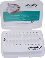 discovery® pearl, Keramikbrackets, Häkchen auf 3er, 4er und 5er, 1 Fall, Zahn 15-11 / 21-25 / 45-41 / 31-35, McLaughlin-Bennett-Trevisi** 18, ohne Setzhilfe