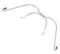 Facebow medium, with stop loops 97 mm, red