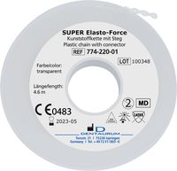 SUPER Elasto-Force Kunststoffkette, mit Steg, transparent