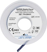 SUPER Elasto-Force Kunststoffkette, ohne Steg, blau