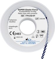 SUPER Elasto-Force Kunststoffkette, mit Steg, blau